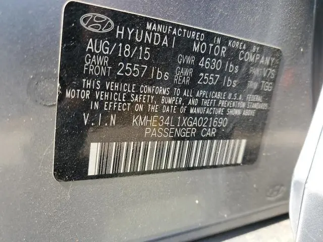 2016 HYUNDAI SONATA HYBRID  