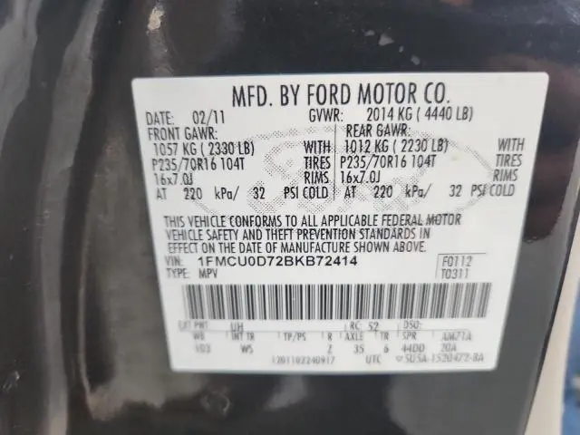 2011 FORD ESCAPE XLT  