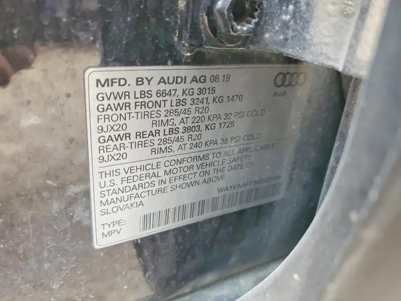 2019 AUDI Q7 PRESTIGE  