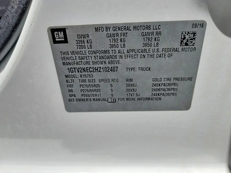 2017 GMC SIERRA K1500 SLT  