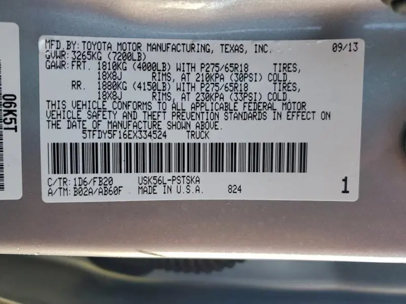 2014 TOYOTA TUNDRA CREWMAX SR5  