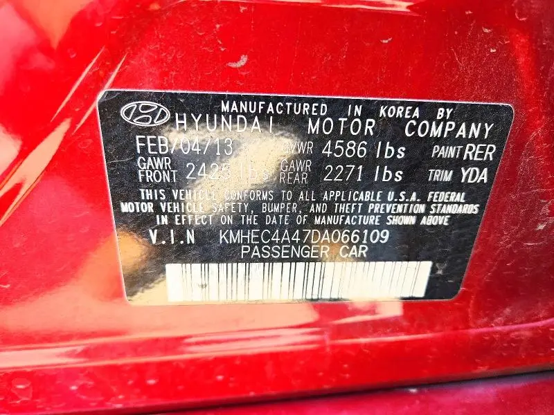 2013 HYUNDAI SONATA HYBRID  