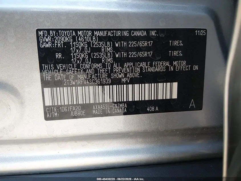 2025 TOYOTA RAV4 XLE
