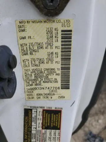 2015 NISSAN FRONTIER S  