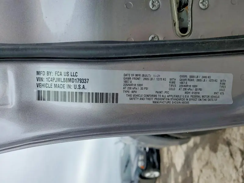 2021 JEEP CHEROKEE LATITUDE PLUS  