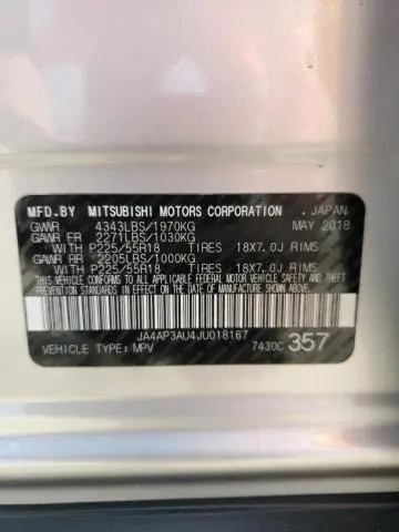 2018 MITSUBISHI OUTLANDER SPORT ES  