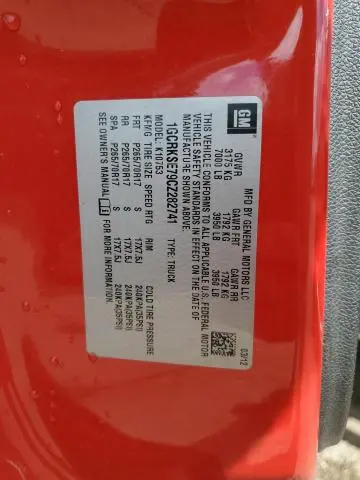 2012 CHEVROLET SILVERADO K1500 LT  