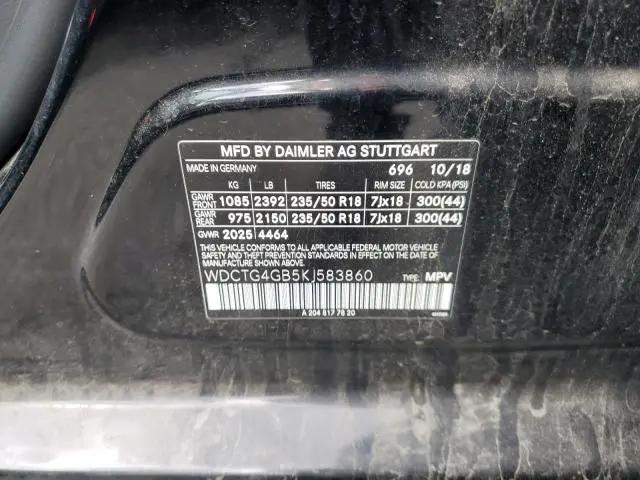 2019 MERCEDES-BENZ GLA 250 4MATIC  