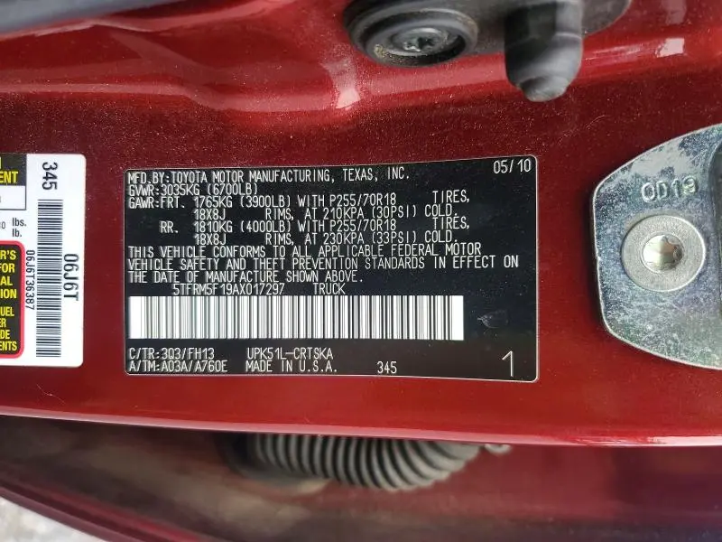 2010 TOYOTA TUNDRA DOUBLE CAB SR5  