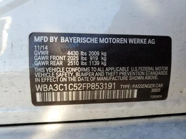 2015 BMW 328 I SULEV