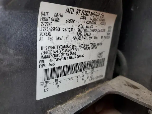 2011 FORD F350 SUPER DUTY  