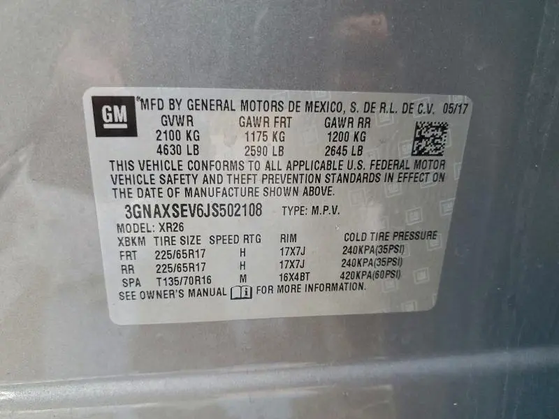 2018 CHEVROLET EQUINOX LT  