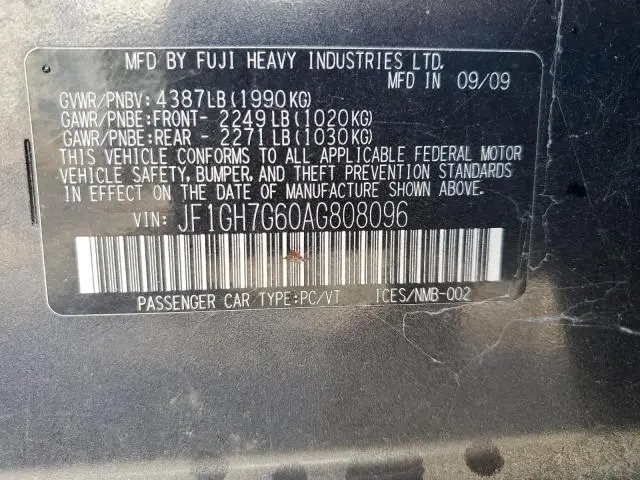 2010 SUBARU IMPREZA WRX LIMITED