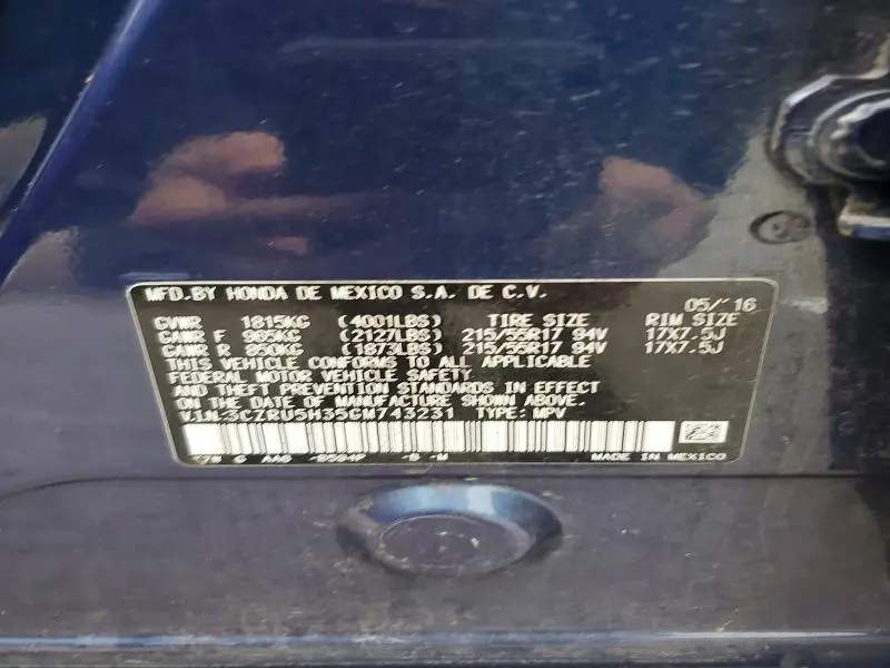 2016 HONDA HR-V LX  