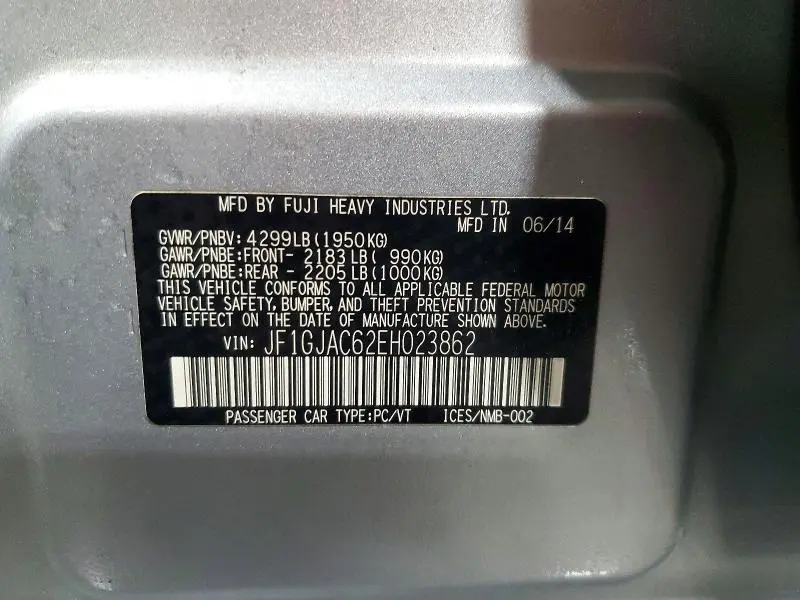 2014 SUBARU IMPREZA PREMIUM  