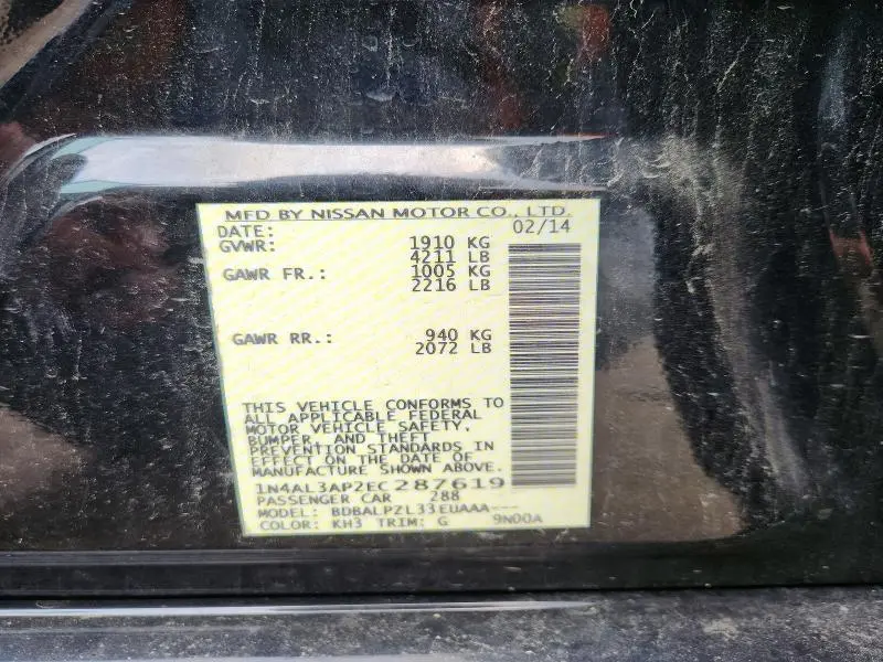 2014 NISSAN ALTIMA 2.5  