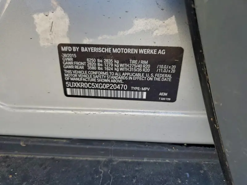 2016 BMW X5 XDRIVE35I  