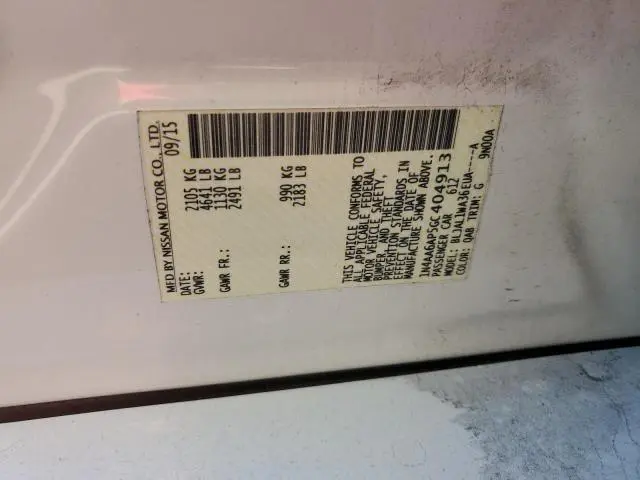 2016 NISSAN MAXIMA 3.5S  