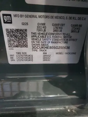 2025 CHEVROLET SILVERADO K1500 ZR2  