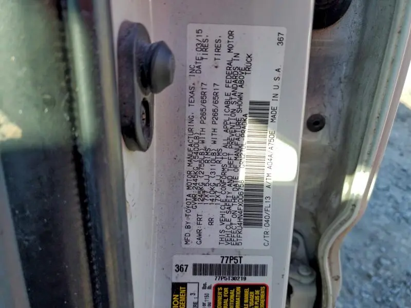 2015 TOYOTA TACOMA DOUBLE CAB PRERUNNER LONG BED  