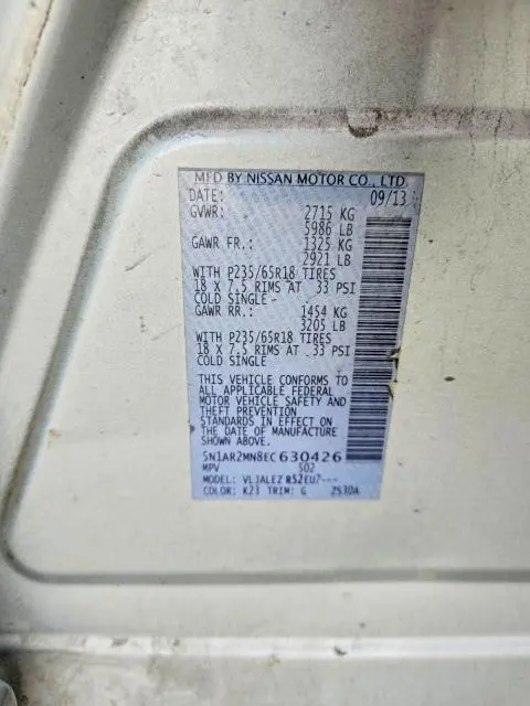 2014 NISSAN PATHFINDER S  