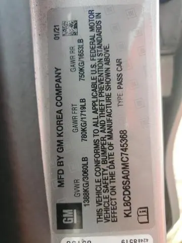 2021 CHEVROLET SPARK 1LT