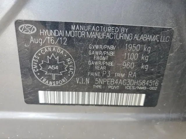 2013 HYUNDAI SONATA GLS  