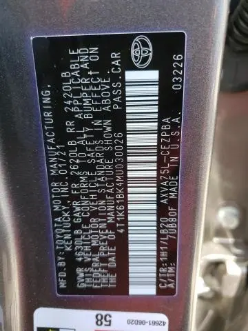 2021 TOYOTA CAMRY XSE  
