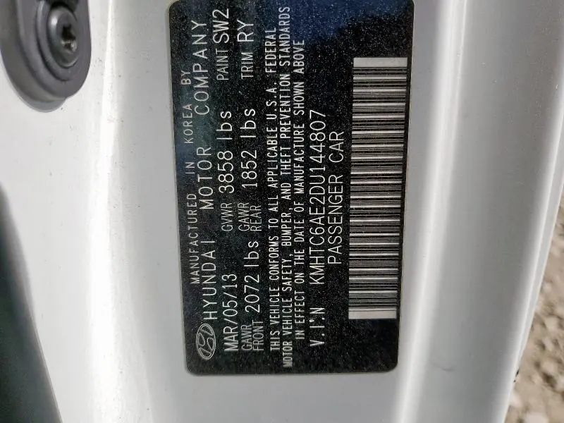 2013 HYUNDAI VELOSTER TURBO  