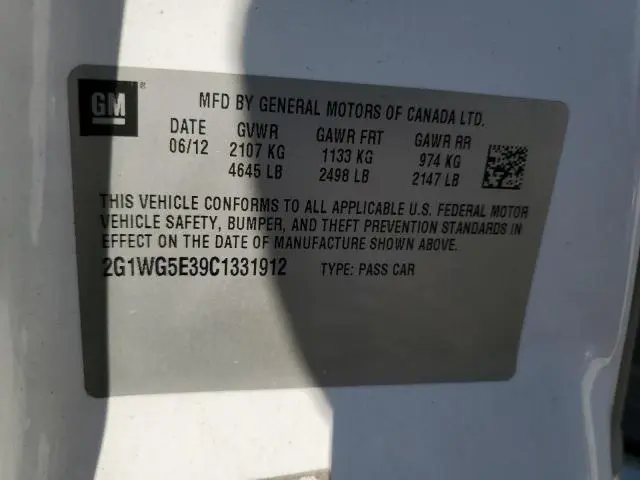 2012 CHEVROLET IMPALA LT  