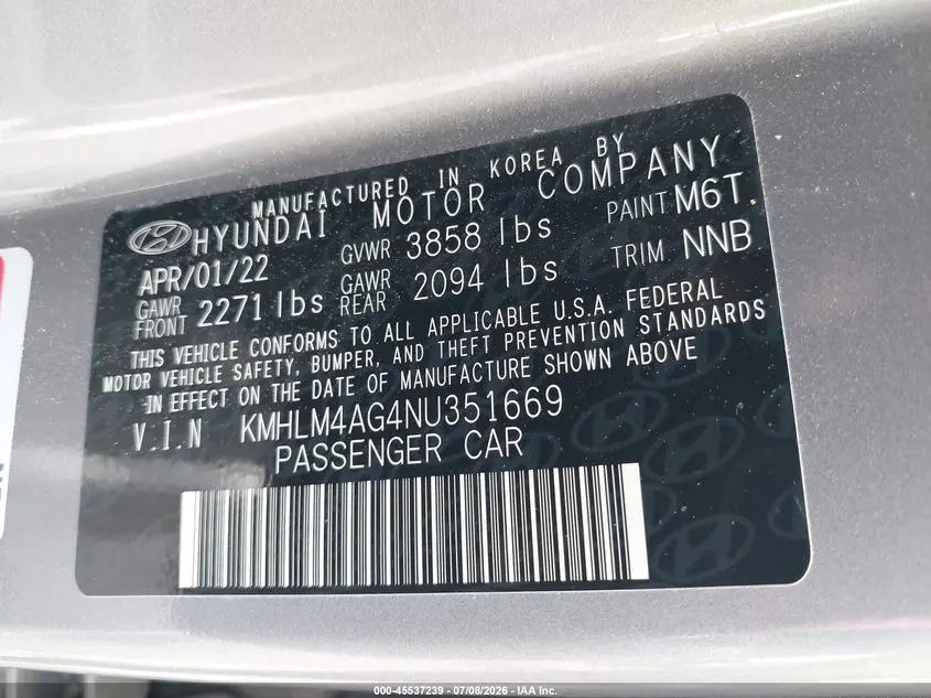 2022 HYUNDAI ELANTRA SEL