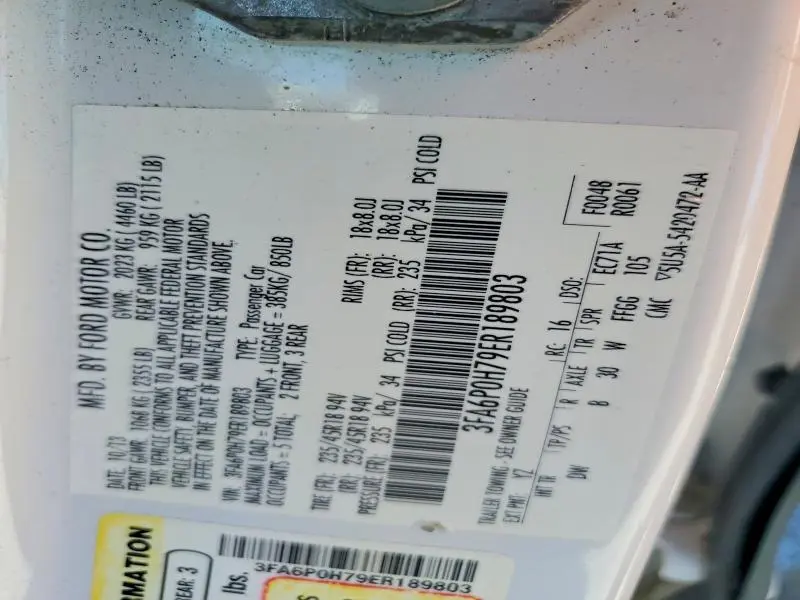 2014 FORD FUSION SE  