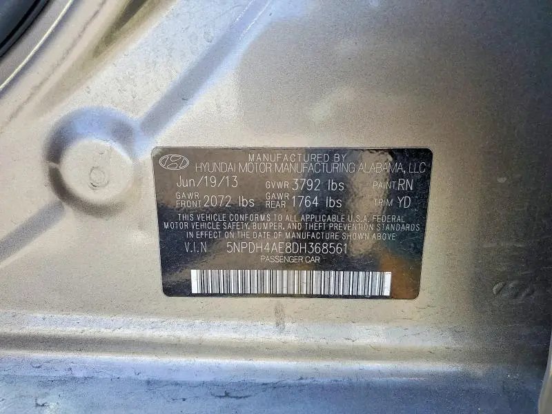 2013 HYUNDAI ELANTRA GLS  