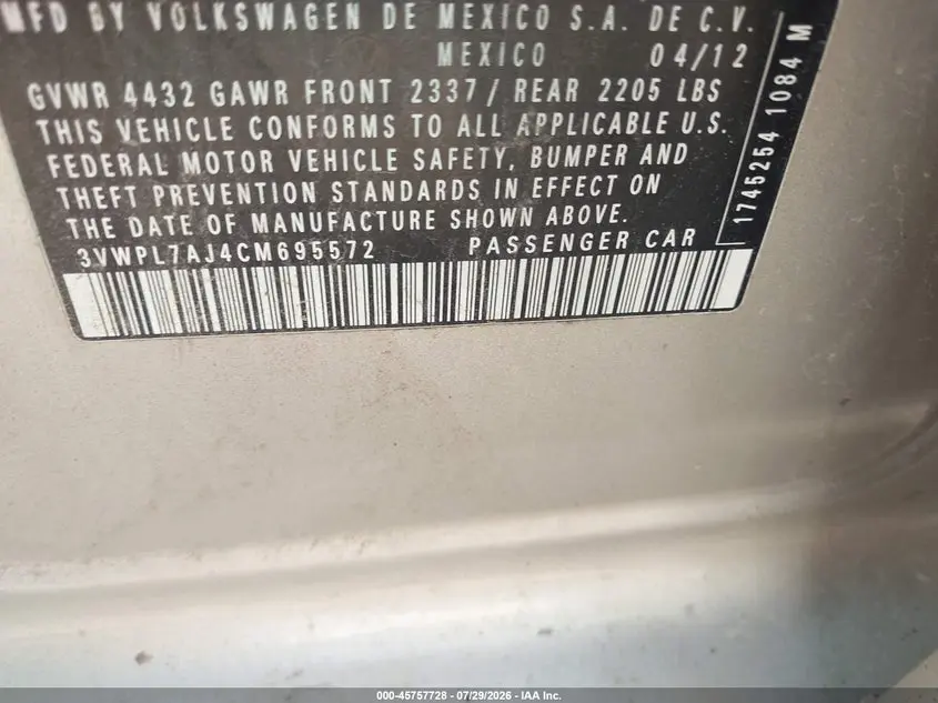 2012 VOLKSWAGEN JETTA SPORTWAGEN 2.0L TDI