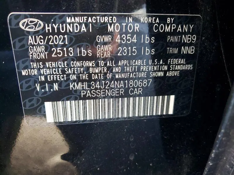 2022 HYUNDAI SONATA LIMITED  