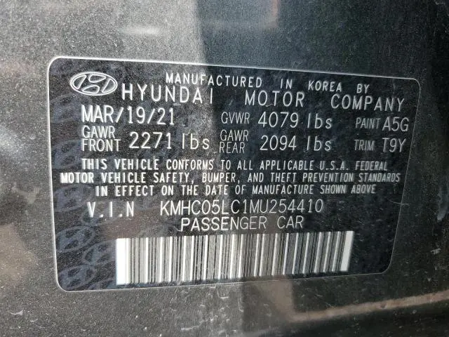 2021 HYUNDAI IONIQ LIMITED  