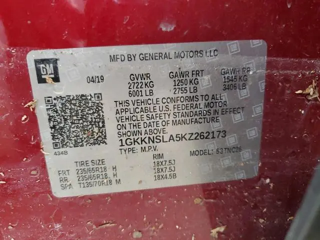 2019 GMC ACADIA SLE  