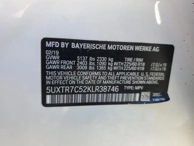 2019 BMW X3 SDRIVE30I  
