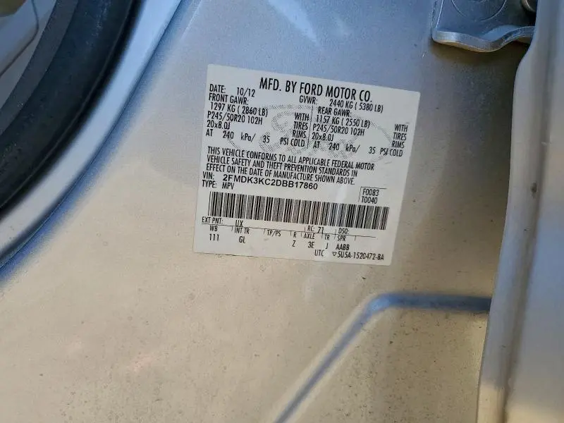 2013 FORD EDGE LIMITED  