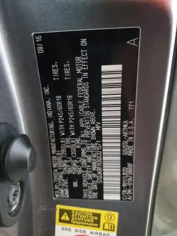 2016 TOYOTA HIGHLANDER XLE  
