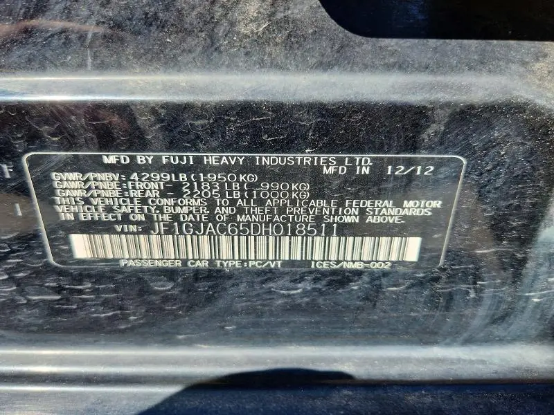 2013 SUBARU IMPREZA PREMIUM  