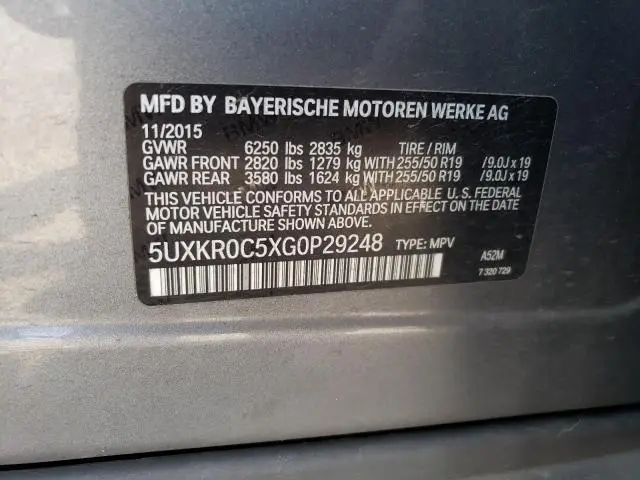 2016 BMW X5 XDRIVE35I  
