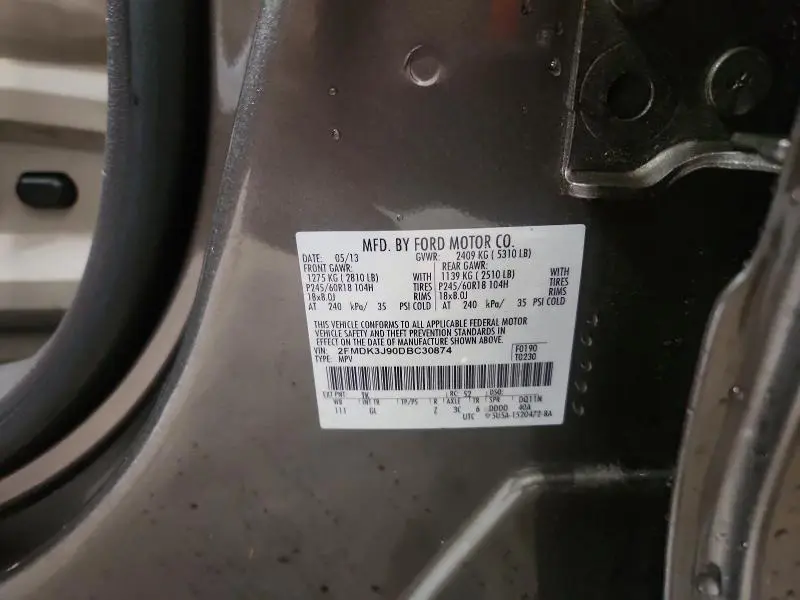 2013 FORD EDGE SEL  