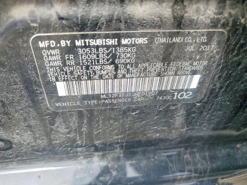 2018 MITSUBISHI MIRAGE G4 ES  