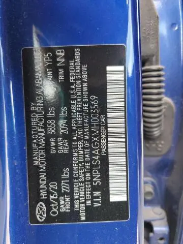 2021 HYUNDAI ELANTRA SEL  