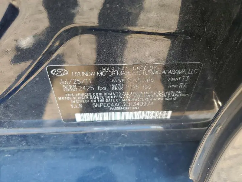 2012 HYUNDAI SONATA LIMITED  