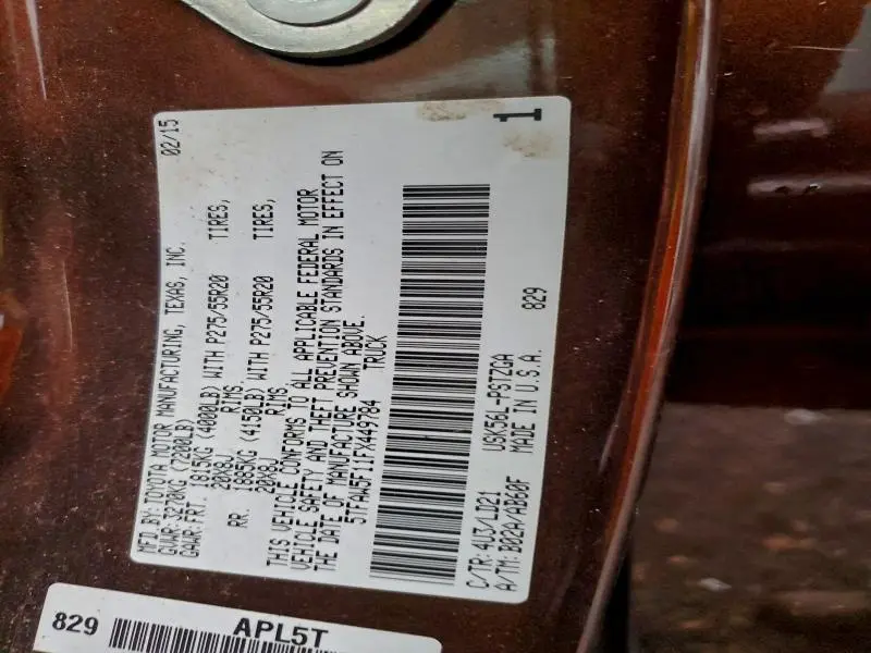 2015 TOYOTA TUNDRA CREWMAX 1794  