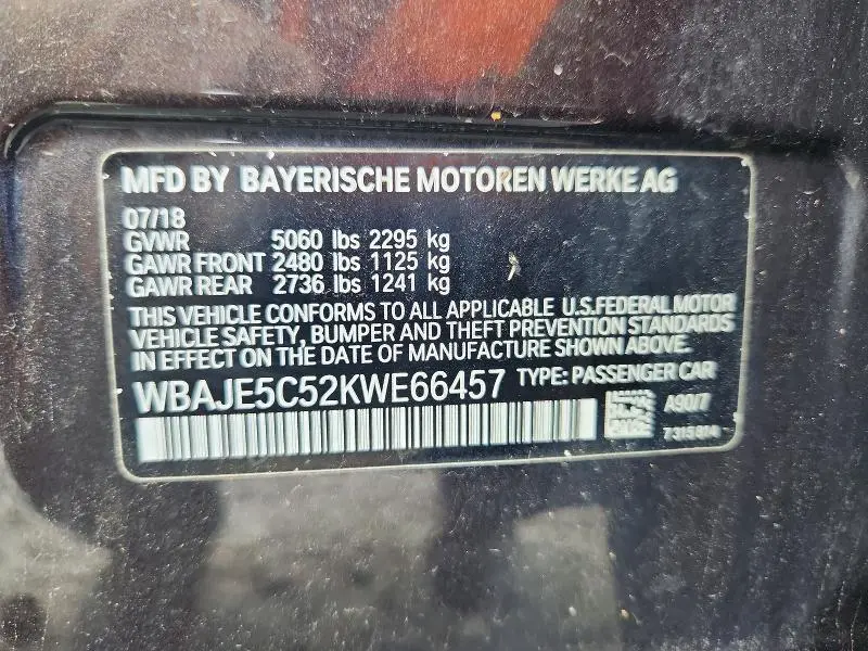 2019 BMW 540 I  