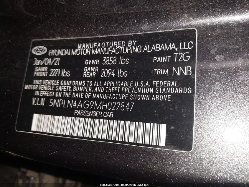 2021 HYUNDAI ELANTRA SEL
