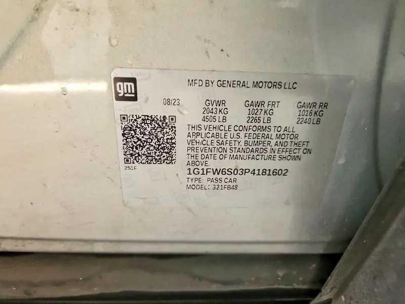 2023 CHEVROLET BOLT EV 1LT  